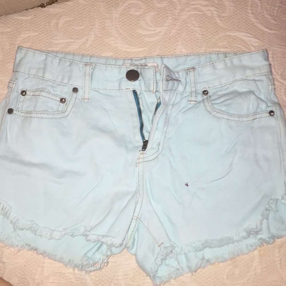 Free people shorts light blue